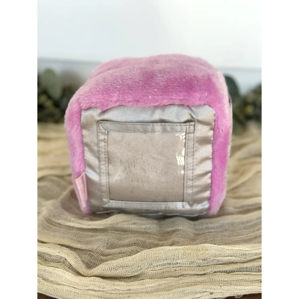 2001 Sanrio Hello Kitty Cube Pillow Plush Silver Pink Heart Fab Photo Sleeve 6